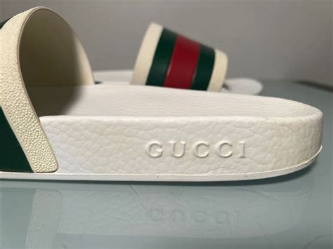 gucci pursuit 72 rubber slides white|Gucci Pursuit Rubber Slides .